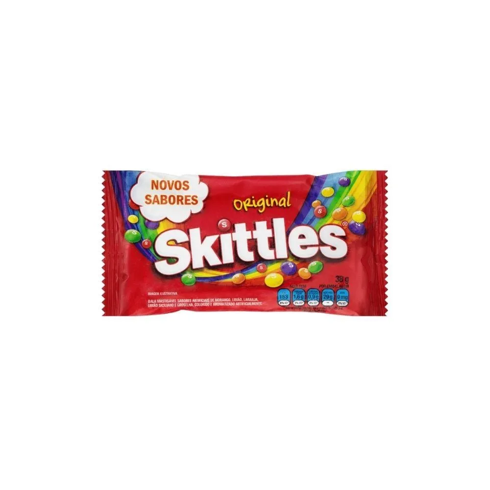 Balas Mastigáveis Skittles Original 38g