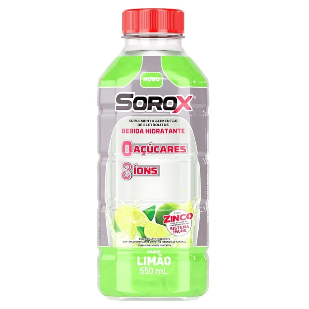 Bebida Hidratante de Eletrólitos Sorox Limão 550ml
