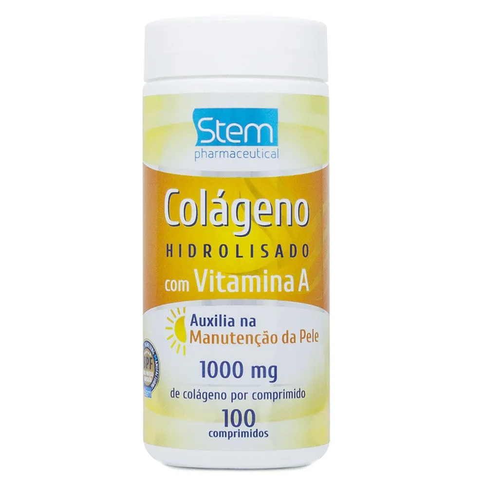 Colágeno Hidrolisado Vitamina A Stem 1000mg 100 Comprimidos