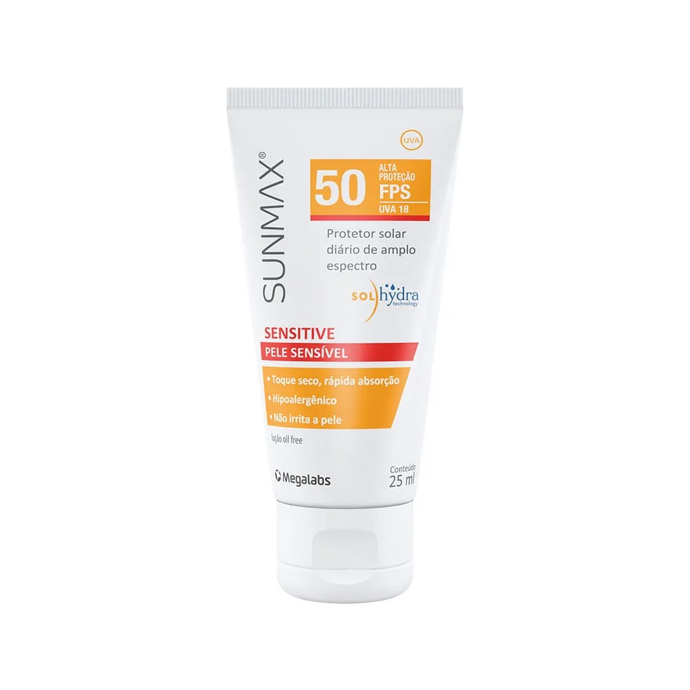 Protetor Solar SunMax Sensitive Pele Sensível FPS50 25ml