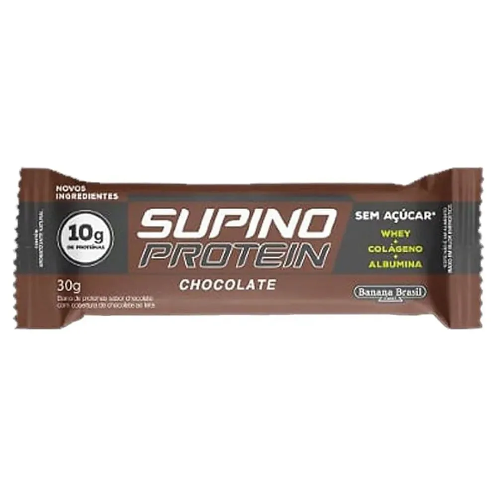 Barra de Cereal Banana Brasil Supino Protein Chocolate com Banana 30g