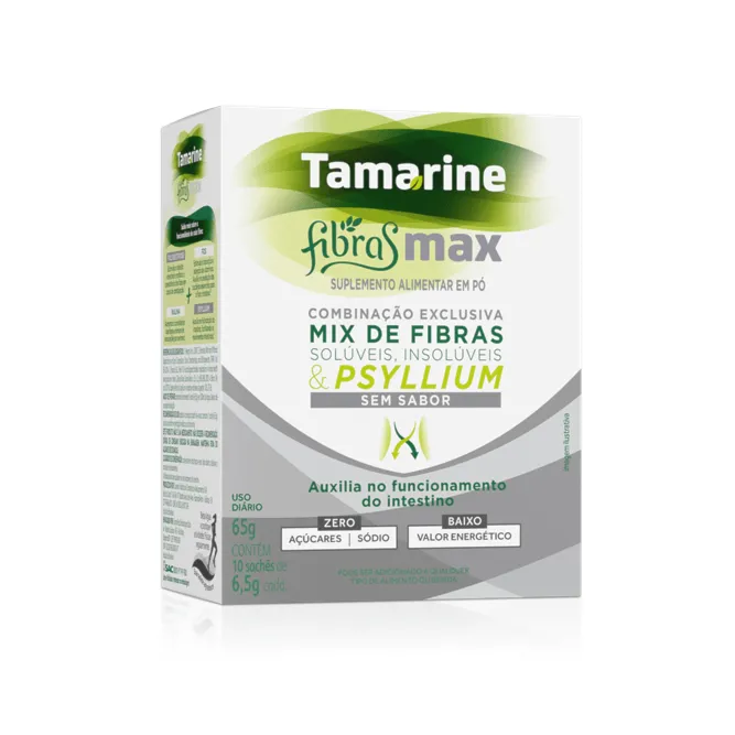 Suplemento Alimentar Mix de Fibras Tamarine Fibras Max 10 Sachês Sem Sabor