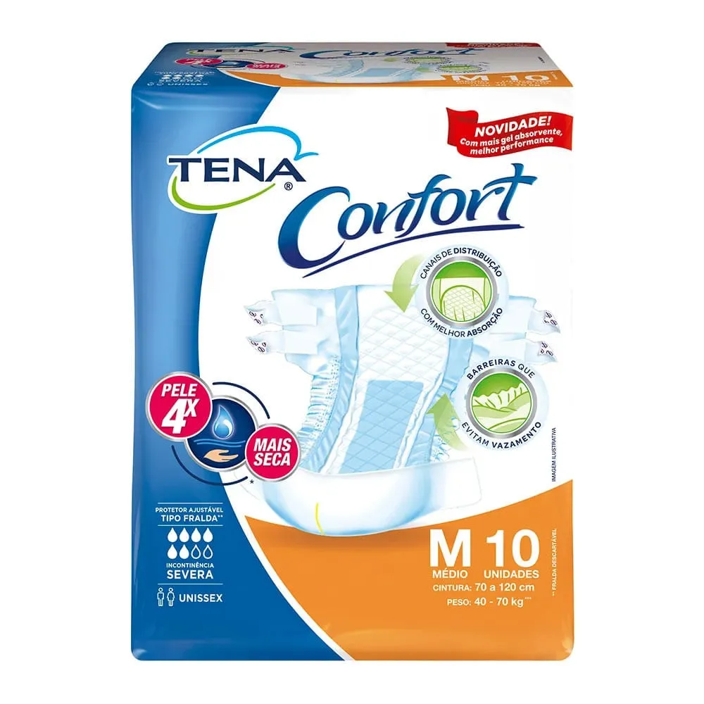 Fralda Geriátrica Tena Confort M 10 unidades
