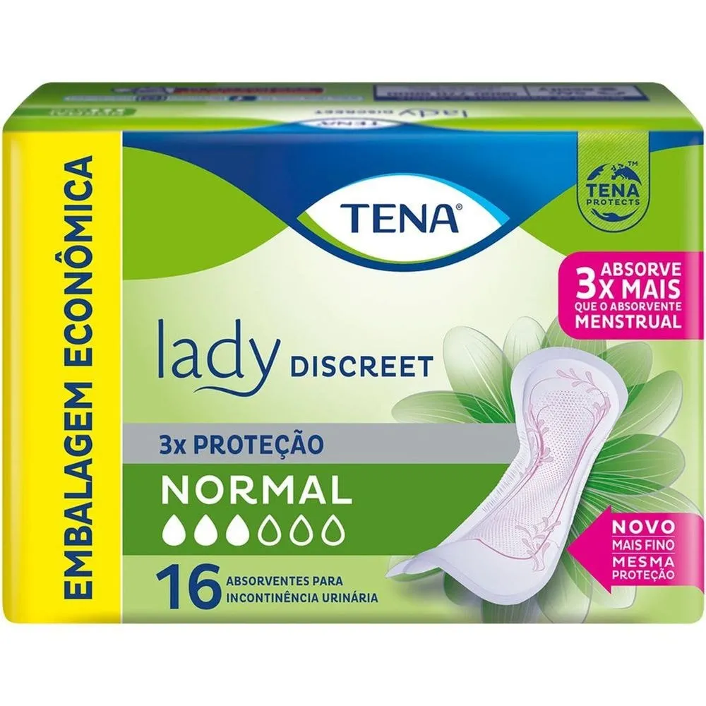 Absorvente Tena Lady Discreet Normal 16 unidades