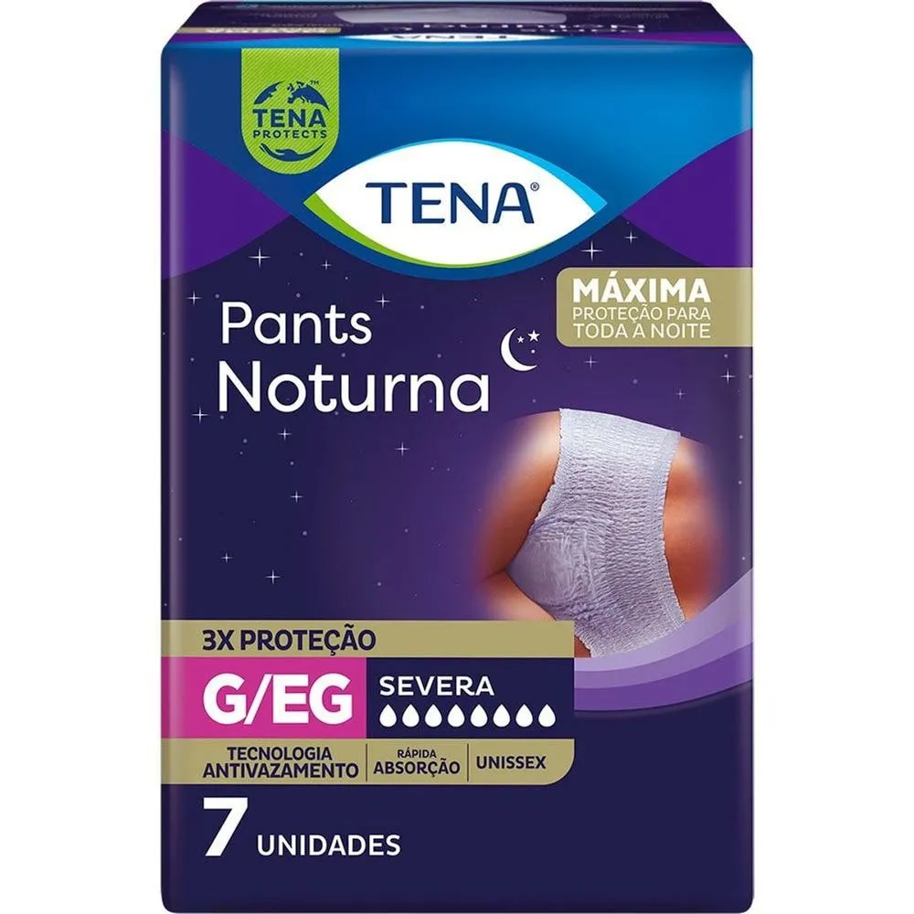 Roupa Íntima Descartável Tena Pants Noturna G/EG 7 unidades