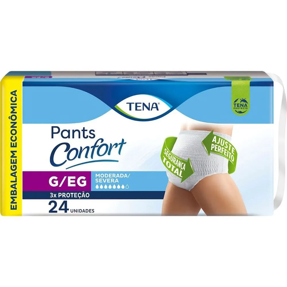 Roupa Íntima Descartável Tena Pants Confort G/EG 24 unidades