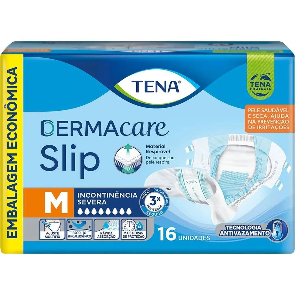 Fralda Geriátrica Tena Slip DermaCare M 16 unidades