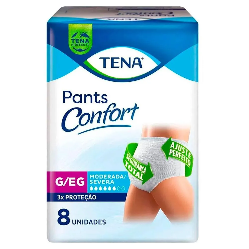 Fralda Geriátrica Tena Pants Confort G/EG c/8 Unidades