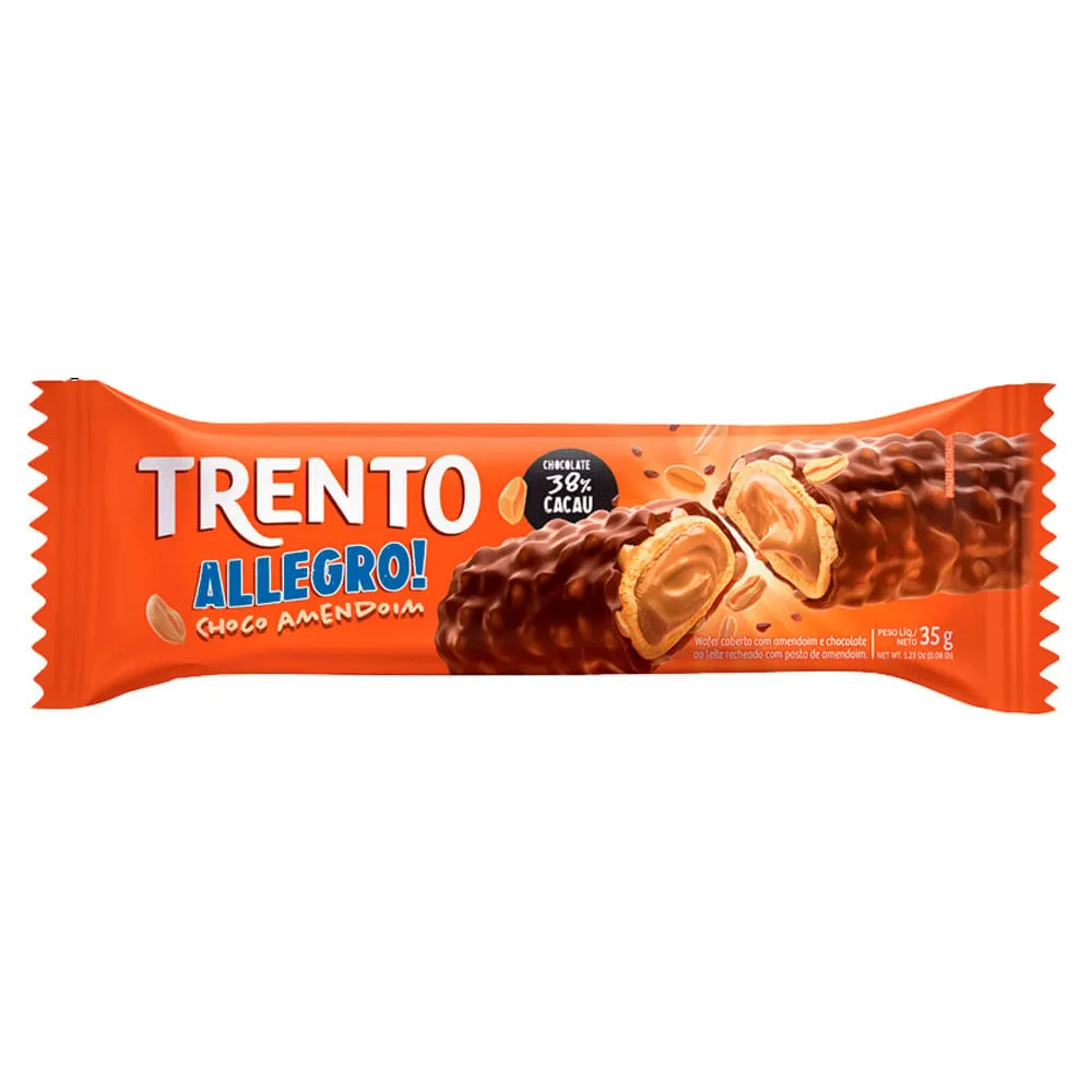 Trento Allegro Chocolate Dark Amendoim Peccin 35g