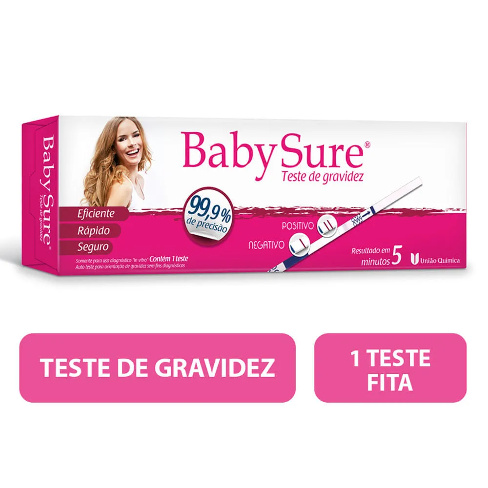 Baby Sure Teste de Gravidez 1 Tira Reagente +Coletor