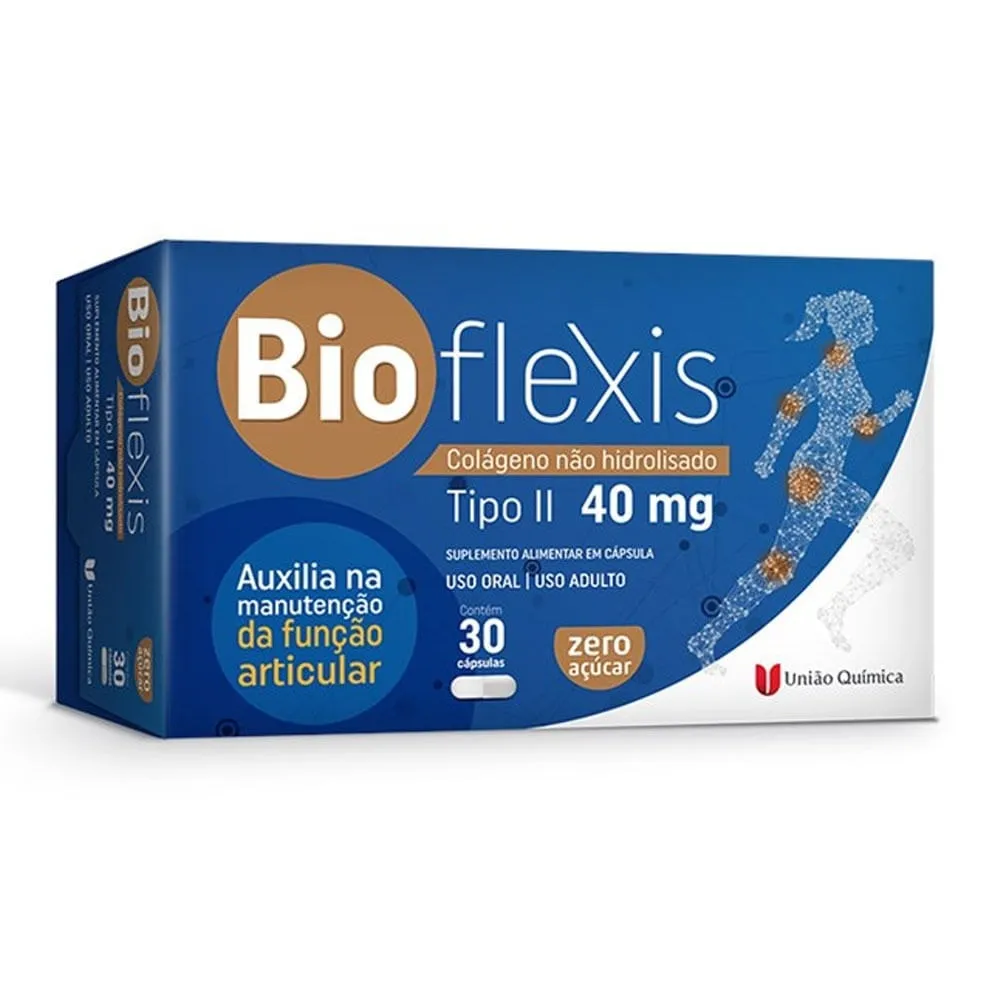 Bioflexis Colágeno Não Hidrolisado Tipo 2 40mg 30 Cápsulas