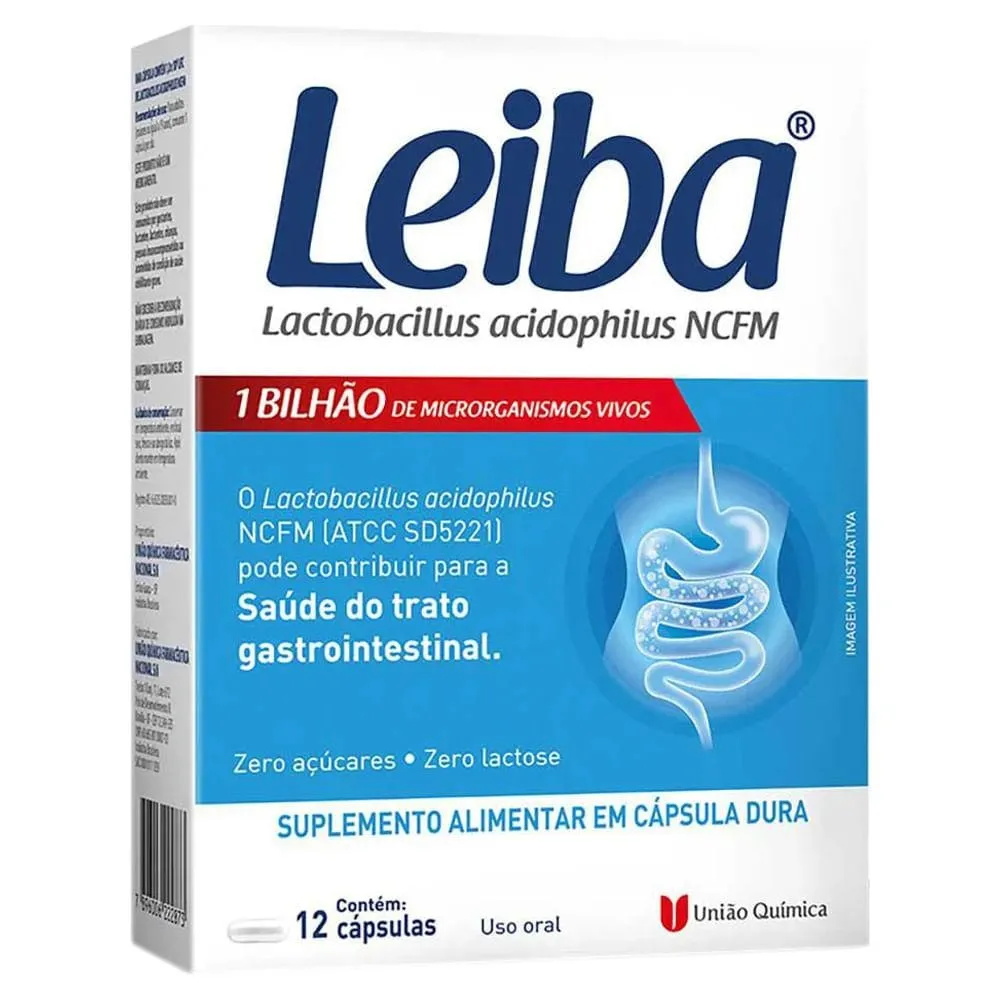 Leiba (Lactobacillus acidophilus liofilizados) probiótico 12 cápsulas