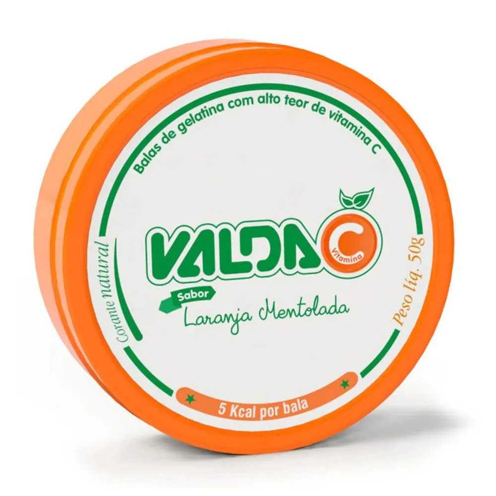 Bala Valda C Laranja Mentolada Lata 50g