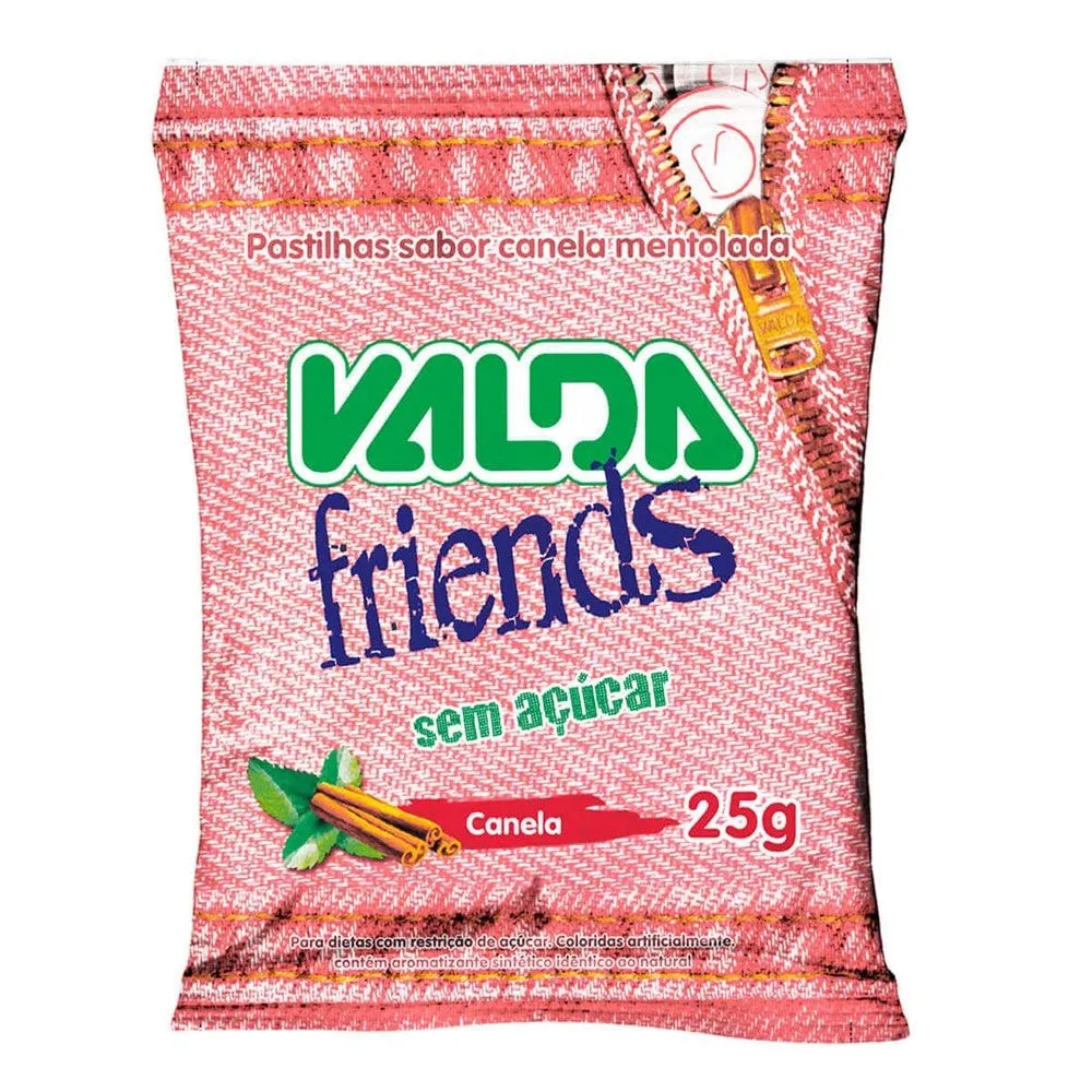 Pastilhas Valda Friends Sabor Canela 25g