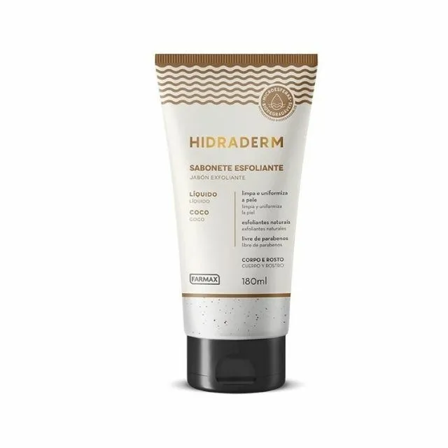 Sabonete Líquido Hidraderm Esfoliante 180ml Coco