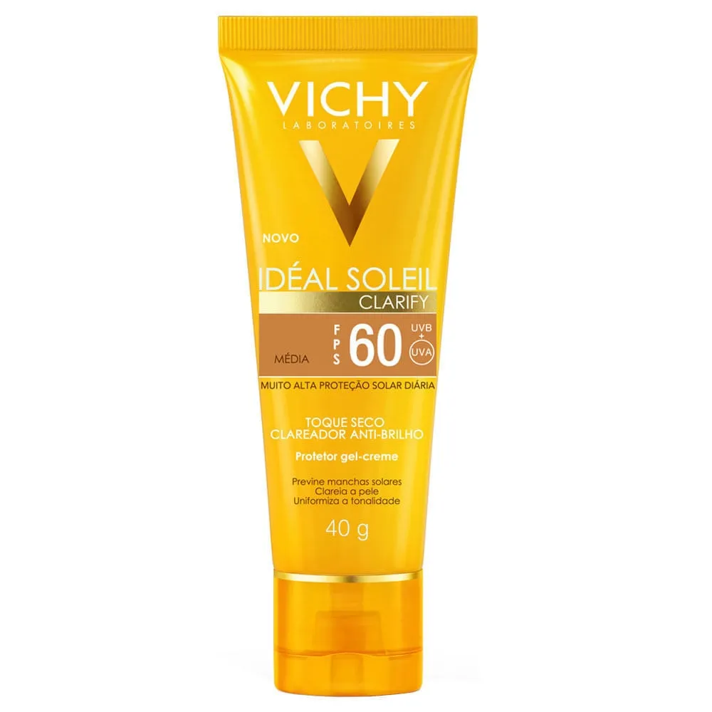 Protetor Solar Idéal Soleil Clarify Média Vichy FPS60 40g