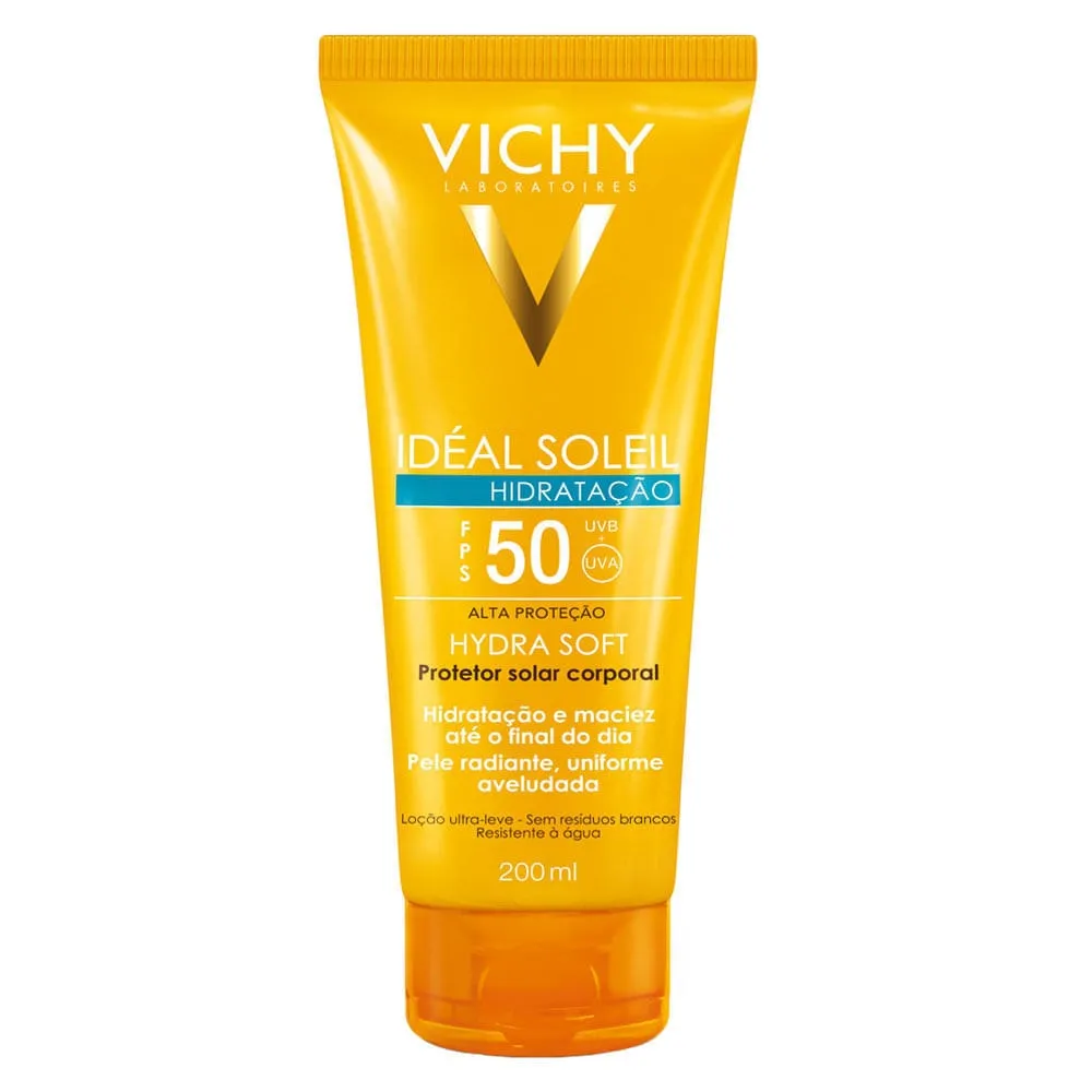 Protetor Solar Idéal Soleil Hydrasoft Vichy FPS50 200ml