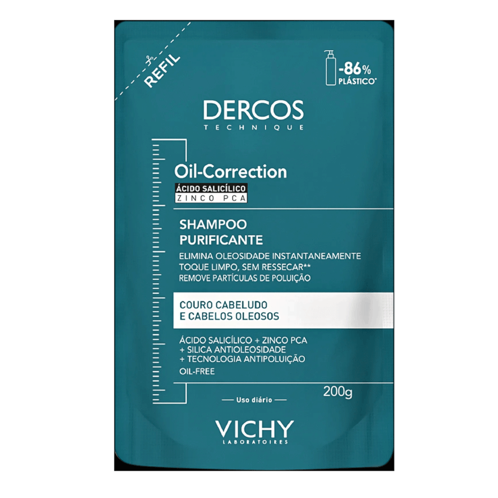 Dercos Refil Shampoo Oil-Correction Purificante Vichy 300g