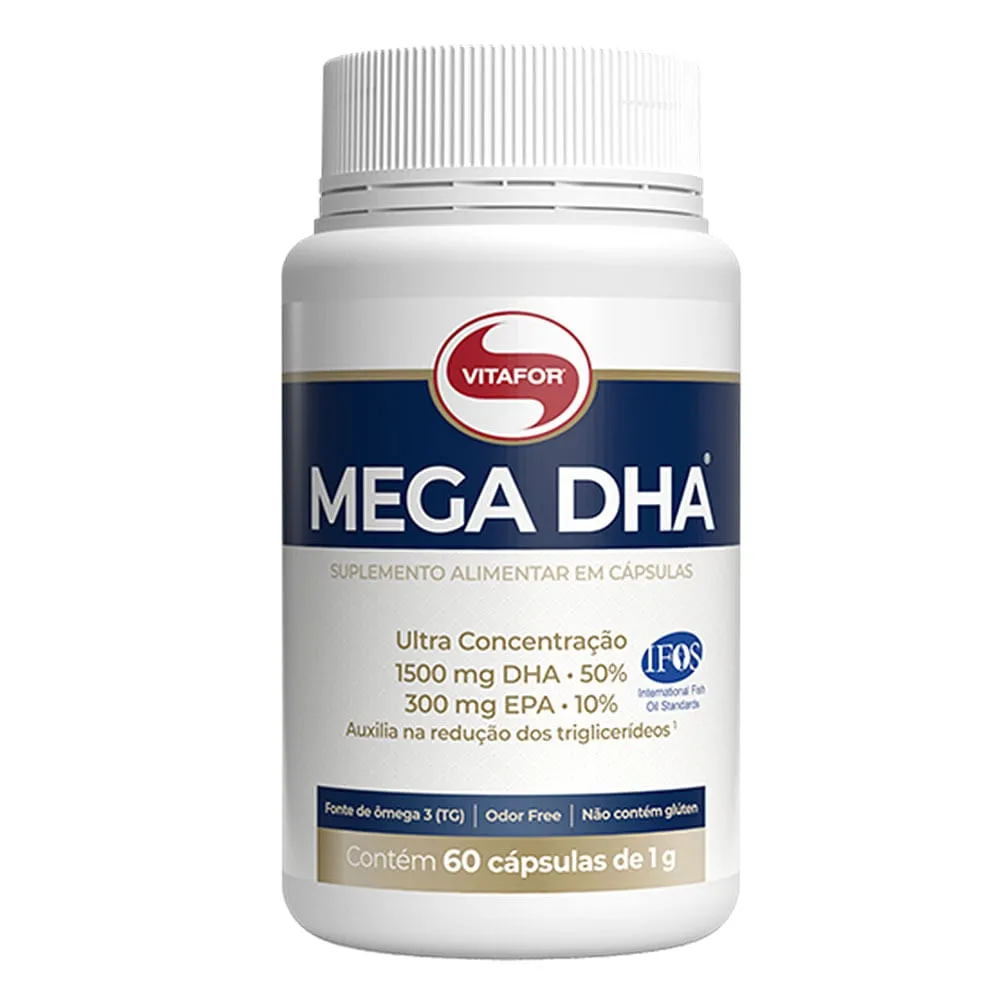 Mega DHA Óleo de Peixe (Fish Oil) Vitafor c/60 Cápsulas