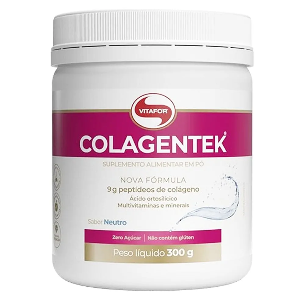 Colagentek Colágeno Hidrolisado Neutro Vitafor Pote 300g