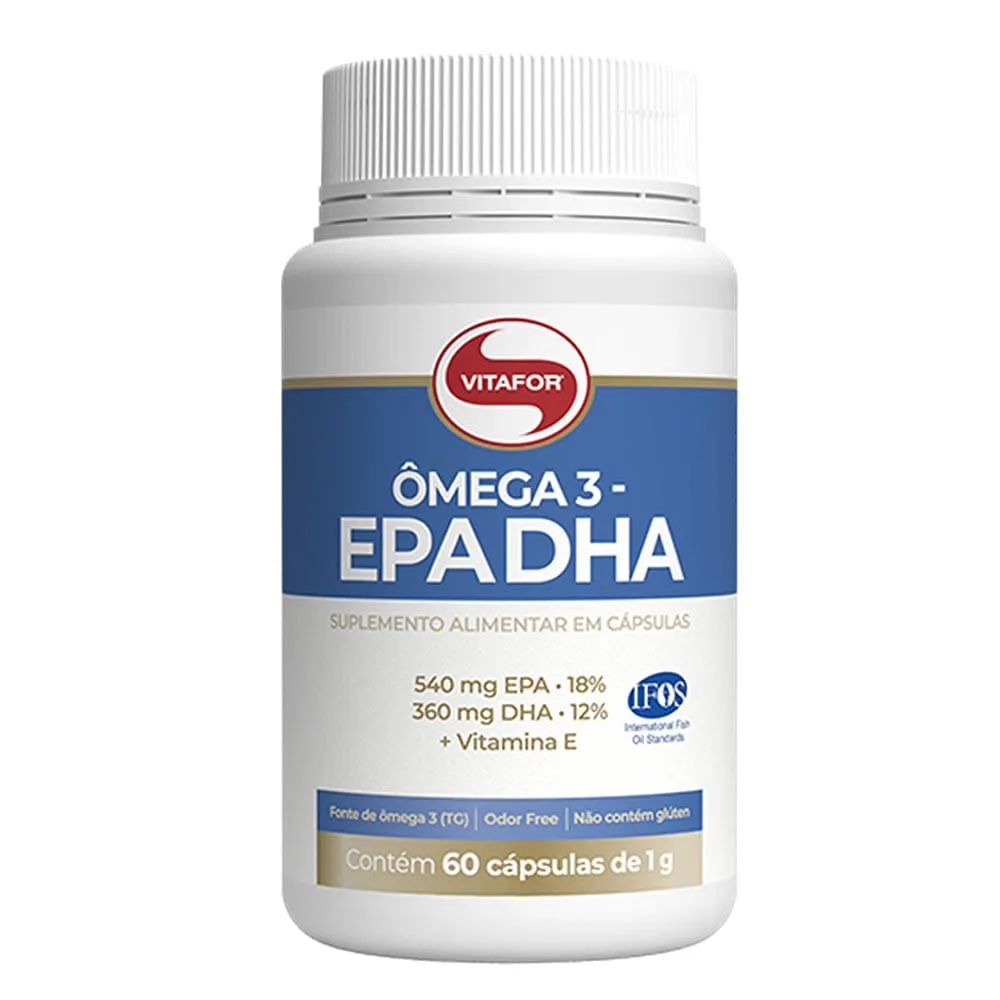 Ômega 3 Óleo de Peixe (Fish Oil) Vitafor 1000mg 60 Cápsulas
