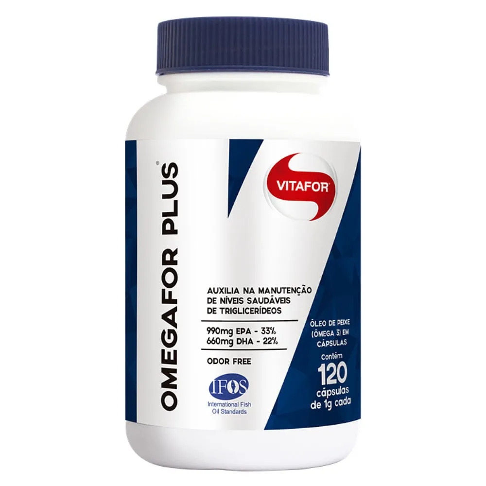 Óleo de Peixe Ômega 3 Omegafor Plus Vitafor 1000mg 120 Cápsulas