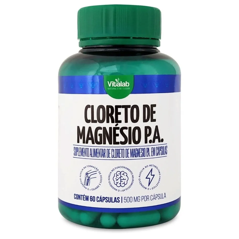 Cloreto de Magnésio P.A. Vitalab 60 Cápsulas