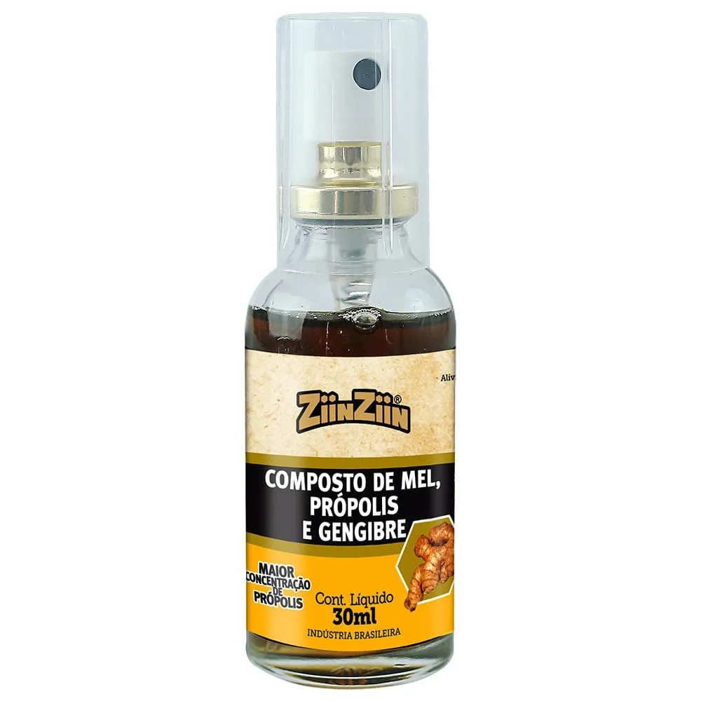 Mel, Extrato de Própolis e Gengibre ZiinZiin Spray 30ml