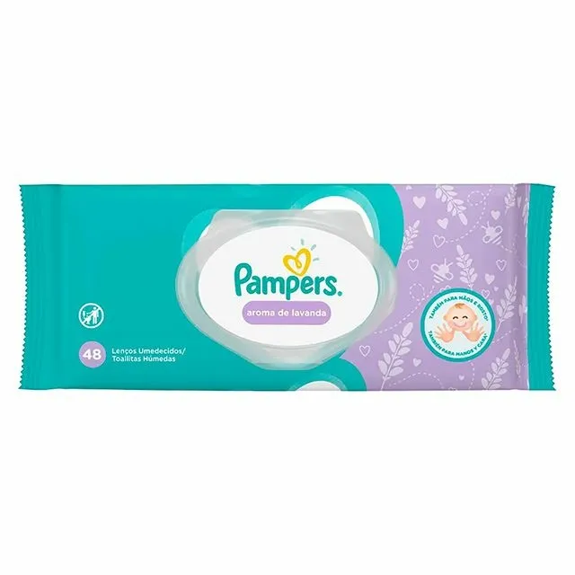 Toalhinhas Umedecidas Lavanda Pampers Simples 48 Unidades