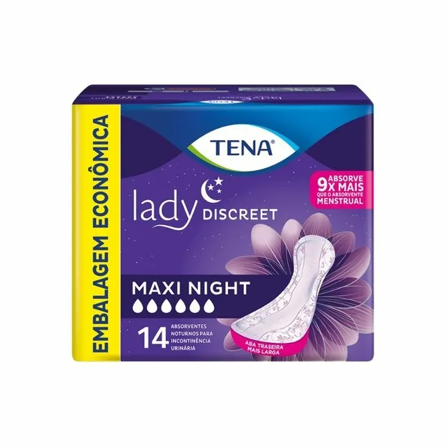 Absorvente Tena Lady Discreet Maxi Night c/14 Unidades