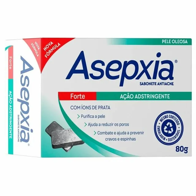 Sabonete Asepxia Barra 80g Forte