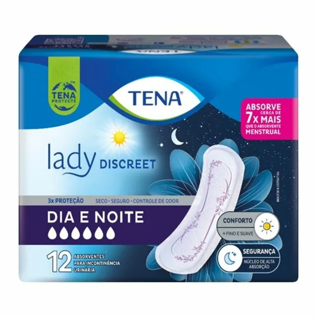 Absorvente Tena Lady Discreet Dia E Noite Com 20 Unidades