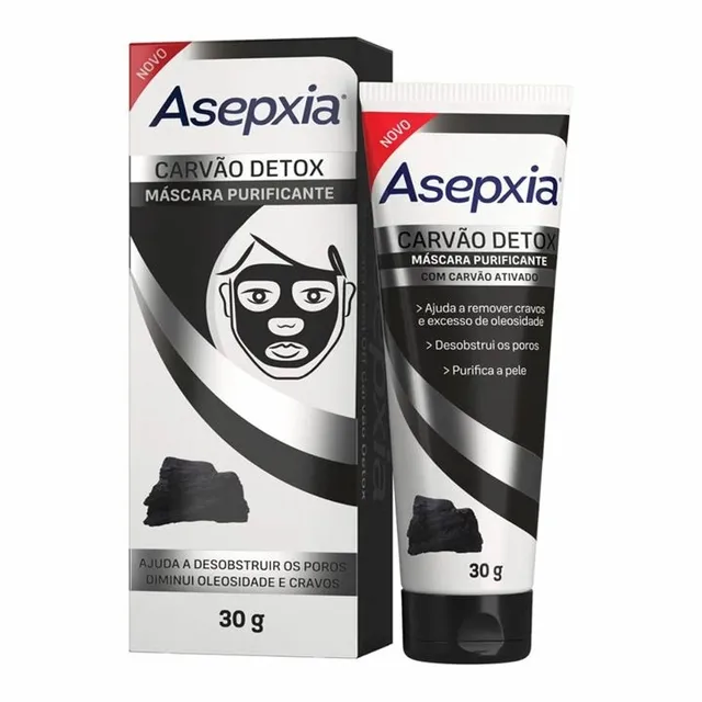 Máscara Asepxia Peel Off Carvão 30g Detox