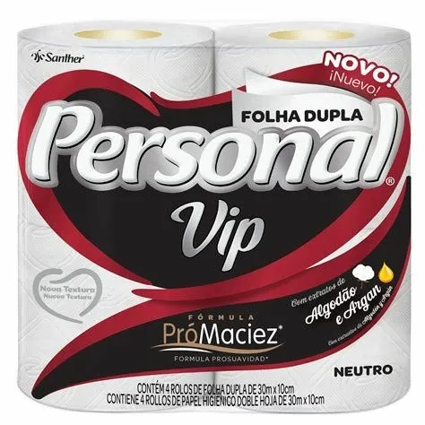 Papel Higiênico Personal 40 Metros c/6 Unidades Folha Dupla Neutro