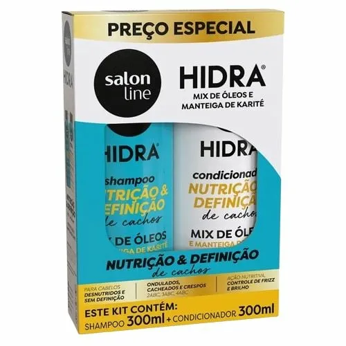 Shampoo + Condicionador Salon Line Hidra 300ml Manteiga De Karite