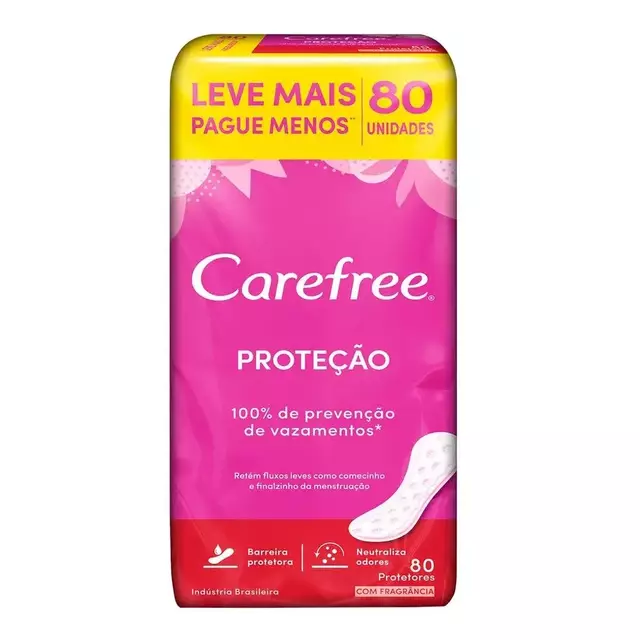Protetor Diário Carefree Original Perfume C/ 80 Unidades