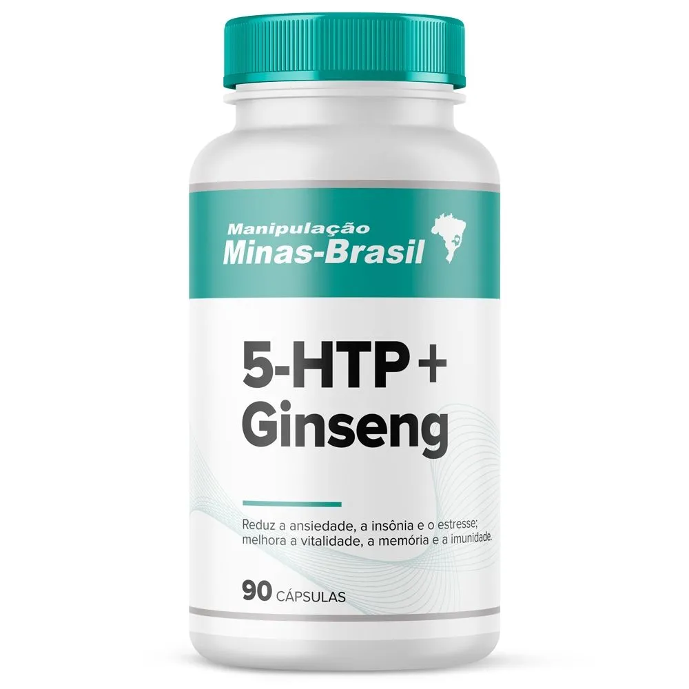 5-HTP 50mg + Ginseng 200mg com 90 Cápsulas