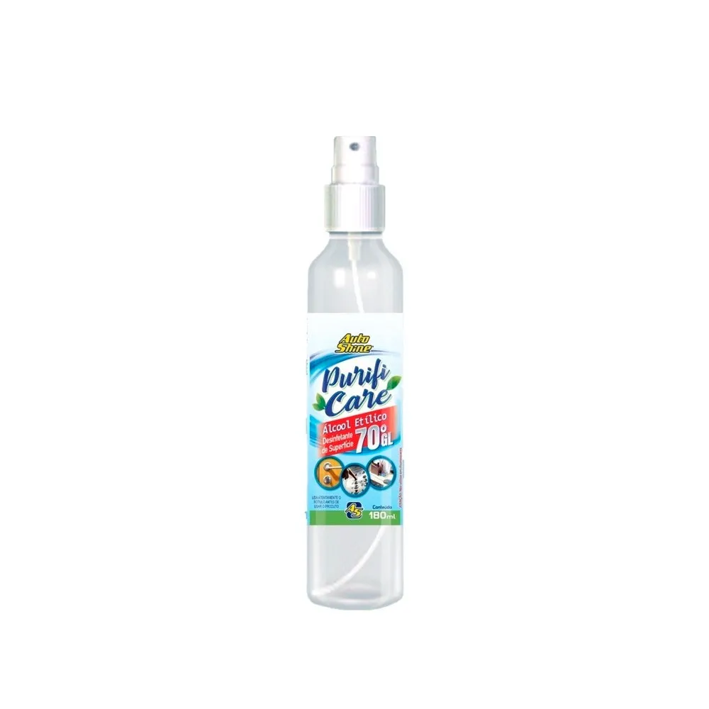 Álcool 70% Purificare Higienizador Superficie 180ml