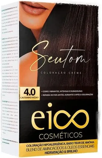 Kit Coloração 4.0 Castanho Médio Eico