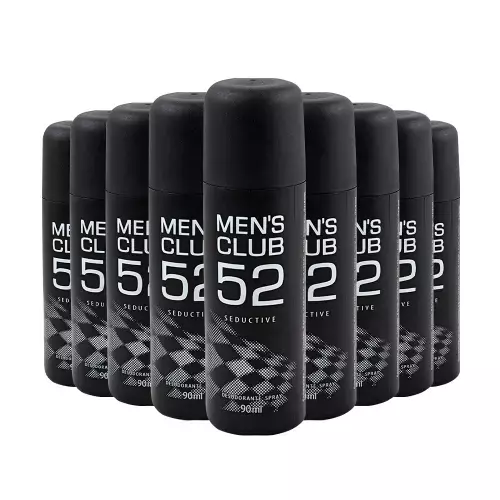 Kit c/ 9 Unidades de Desodorante Spray Mens Club 52 90ml Seductive