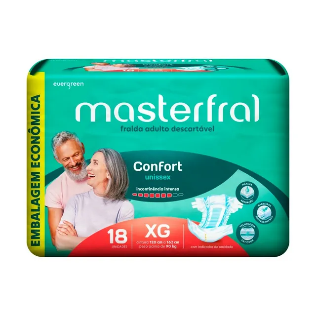 Fralda Masterfral Confort Eco Xg 18 Un