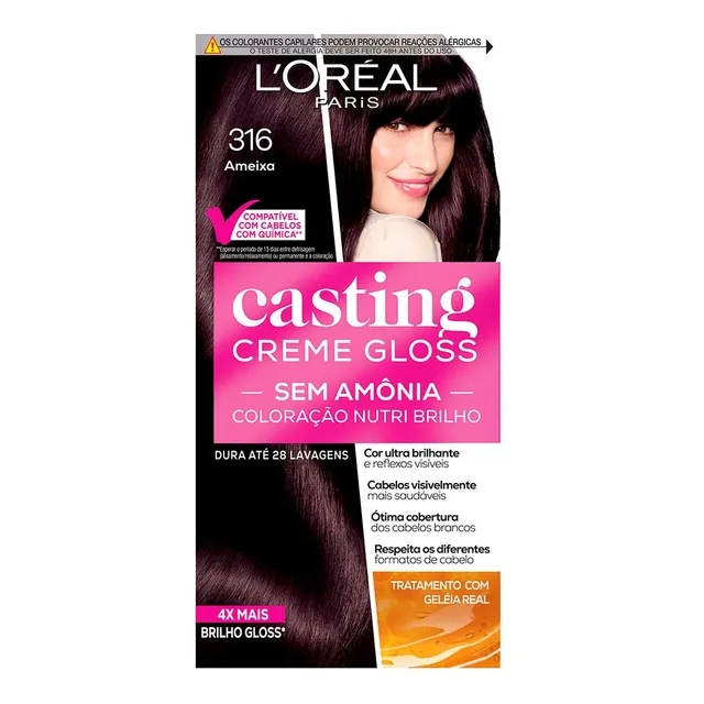 Tinta de Cabelo L’Oréal Paris Casting Creme Gloss 316 Ameixa 246g
