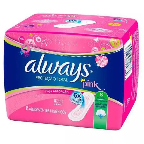 Absorvente Always Max Proteção Suave sem Abas 8 Unidades