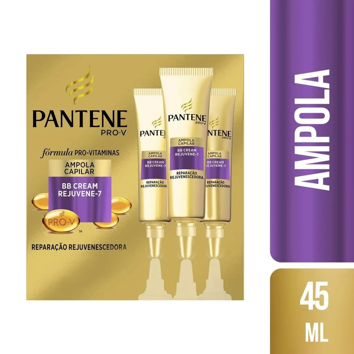Kit 3 Peças Ampolas Pantene Bb Cream Reparação Rejuvenescedora 15ml