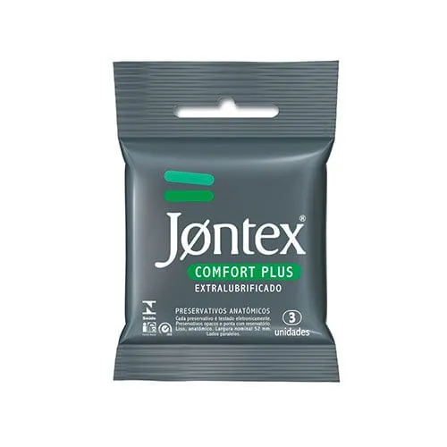 Preservativo Lubrificado Jontex Confort Plus 3 Unidades