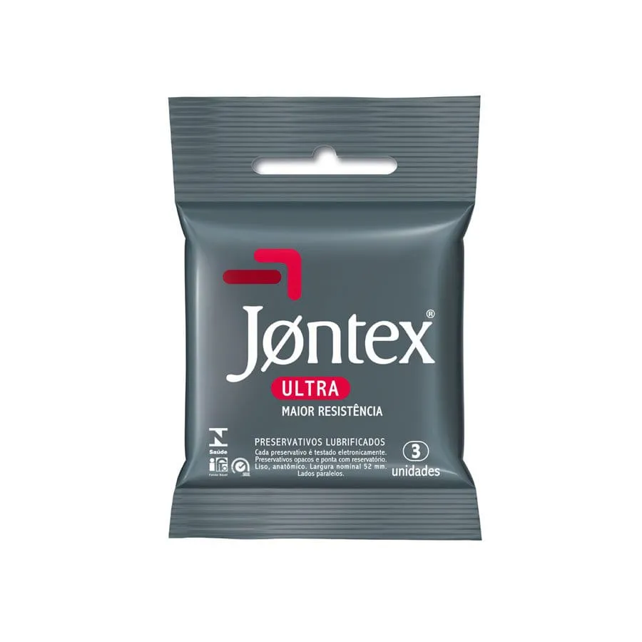 Preservativo Lubrificado Jontex Ultra 3 Unidades