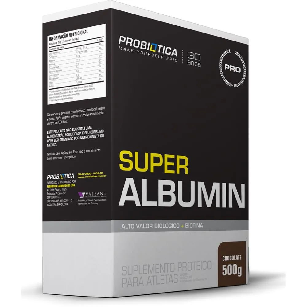 Suplemento Proteico Probiótica Protein Super Albumin Chocolate 500g