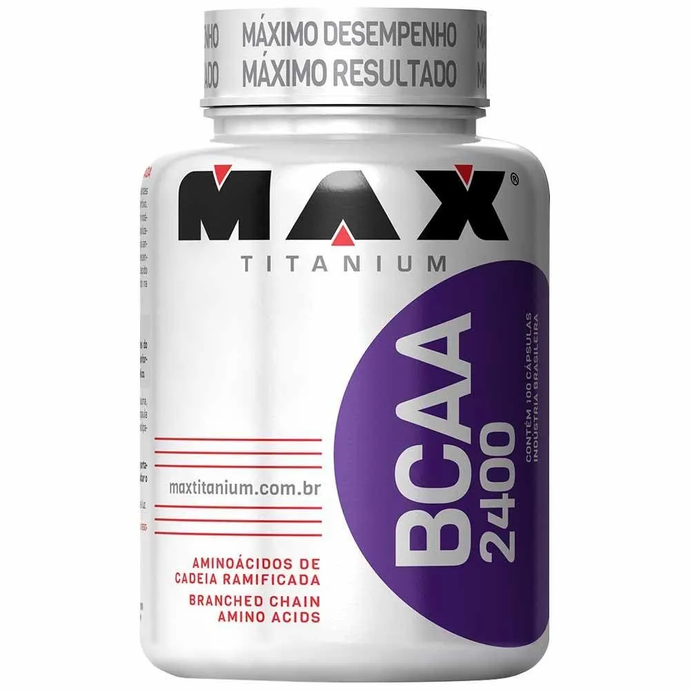 Suplemento Aminoácido Max Titanium Bcaa 2400 100 Cápsulas