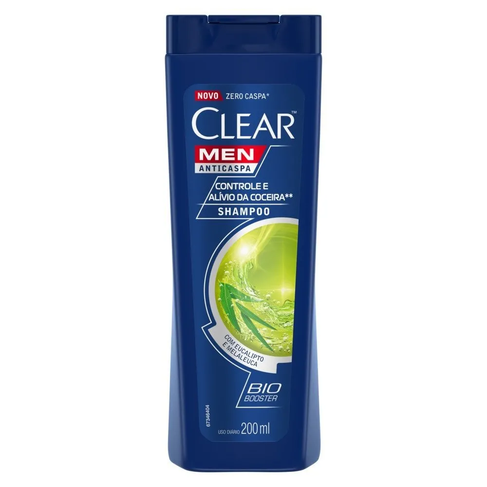 Shampoo Clear Men Anticaspa Ice Controle e Alívio da Coceira 200ml