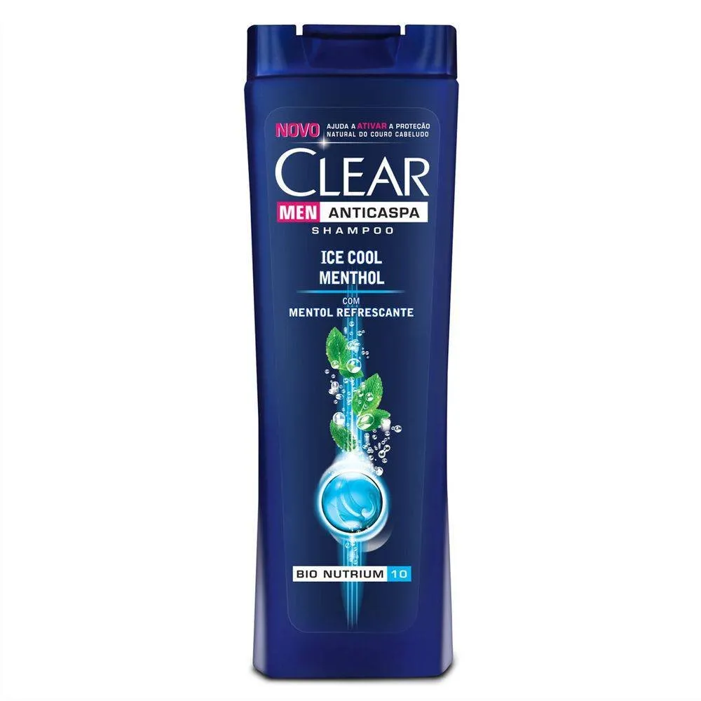 Shampoo Clear Anticaspa Ice Cool Menthol Masculino 200ml